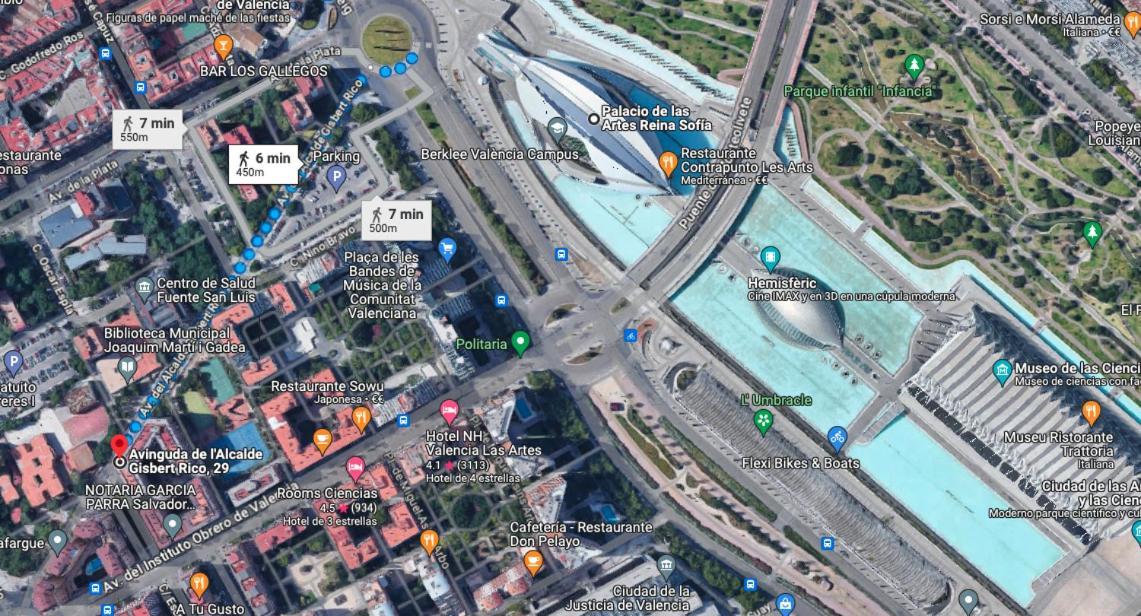 Апартаменты 10 Pax, Ac, Wifi Gratis, Ciudad Artes Y Ciencias Валенсия Экстерьер фото